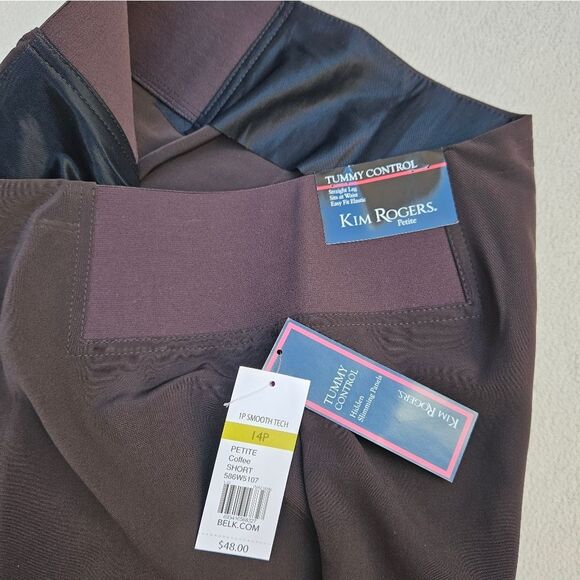 Kim Rogers Tummy Control Brown Dress Pants Size 14 - Picture 8 of 10